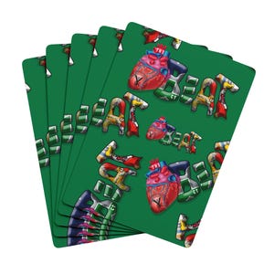 Conjunto de cartas de pôquer HartBeat, presentes exclusivos para jogos de cartas, itens essenciais para a noite de pôquer, decoração com tema de cassino, jogo divertido para amigos
