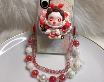 Exclusive DIY handmade phone hanger with Popmart figures! So cute