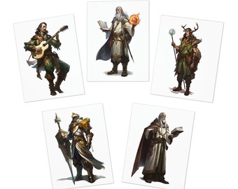 Dungeons and Dragons Multi-Design Blank Greeting Cards (5-Pack)