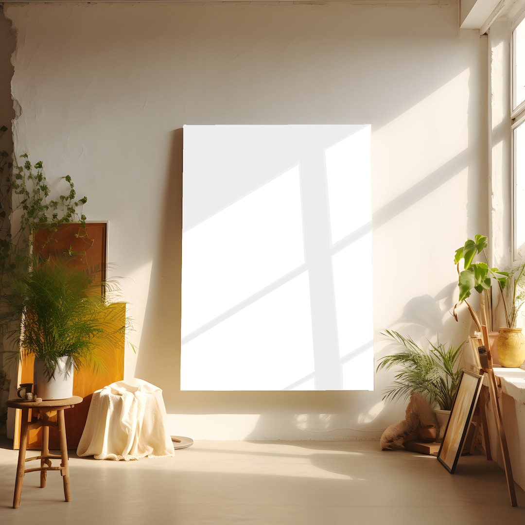 Cozy Room Wall Art Mockup Digital PSD Smart Object Instant Download