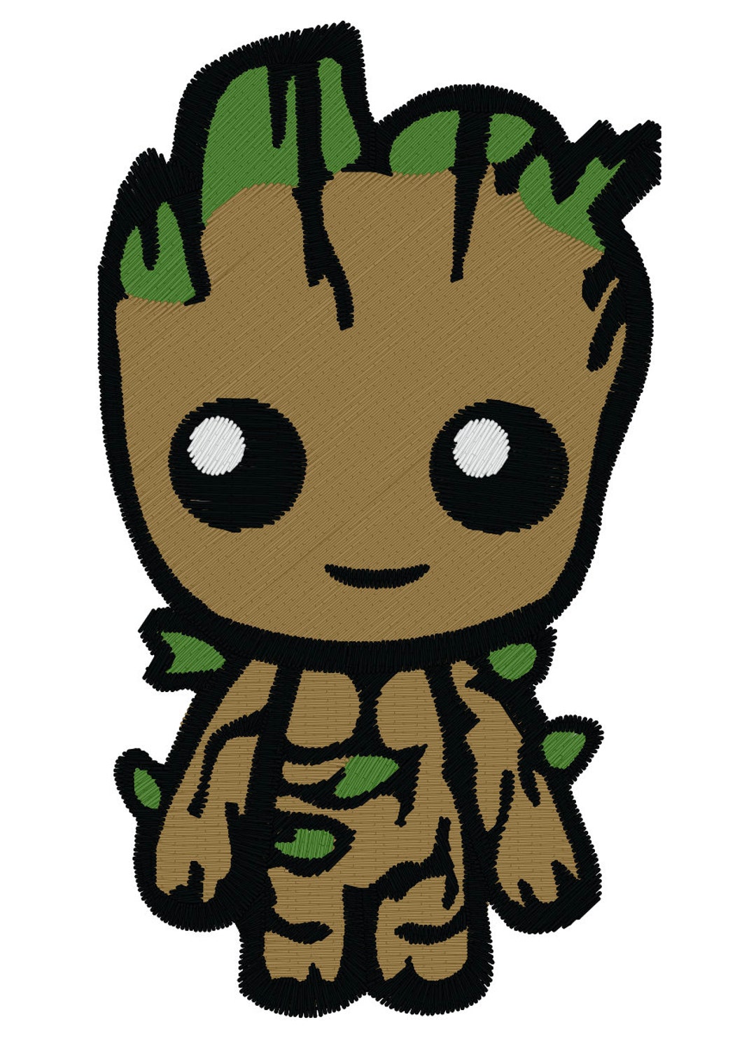Baby Groot Machine Embroidery Digital File - Etsy