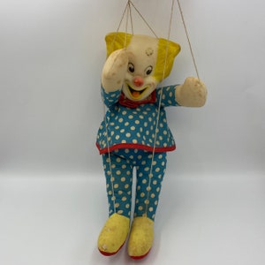 Bozo the Clown, Knickerbocker, Marionette, Puppet, Vintage Toys, Gifts, Polka Dot, Capitol Records, Knickerbocker Doll, Vintage, Blue
