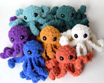 Chunky Crochet Octopus Stuffed Plushie Toy