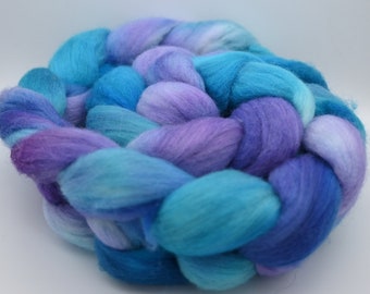 Hand dyed 100% Polwarth combed top