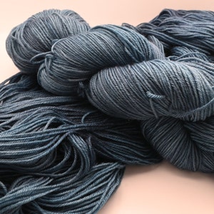 Hand dyed semi-solid sock yarn fingering weight superwash merino and silk