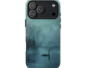 Misty Loch Ness Monster Handyhülle | Tough Case, Scottish Highlands kryptisches Design