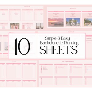 Bachelorette Planner | Editable Google Sheet Template for Itineraries, Packing Lists, Budgeting + More