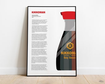 Kikkoman Soy Sauce Bottle Poster, Braun Print, Braun Wall Art, Dieter Rams, Digital Download Prints, Monochromatic wall art, minimal