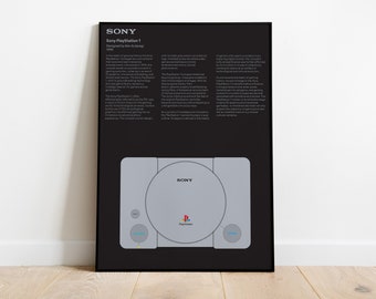 Sony PlayStation 1 Poster, Braun Print, Braun Wall Art, Dieter Rams, Digital Download Prints, Monochromatic wall art, minimal