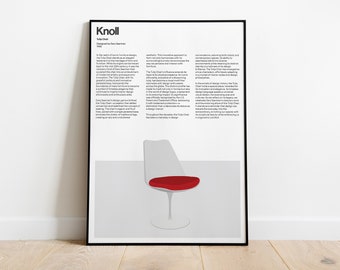 Tulip Chair Digital Poster, Braun Print, Braun Wall Art, Dieter Rams, Digital Download Prints, Monochromatic wall art, minimal