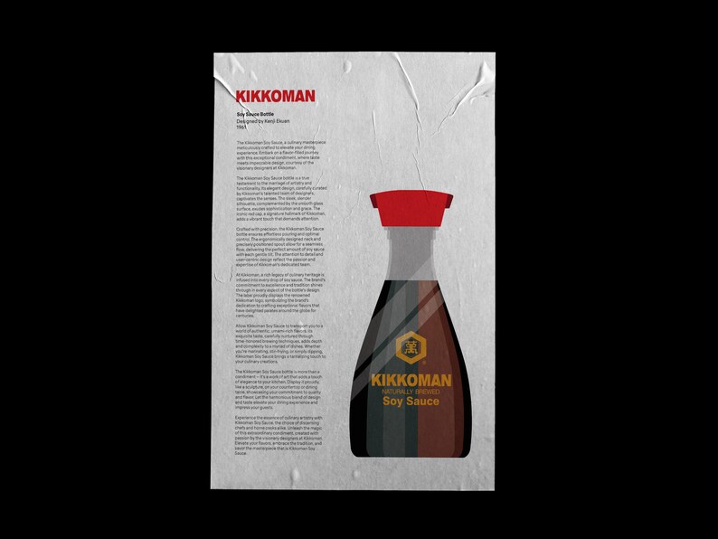 Kikkoman Soy Sauce Bottle Poster, Braun Print, Braun Wall Art, Dieter ...