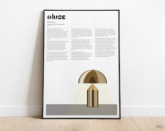 Oluce Atollo Lamp Iconic Design Poster, Braun Print, Braun Wall Art, Dieter Rams, Digital Download Prints, Monochromatic wall art, minimal