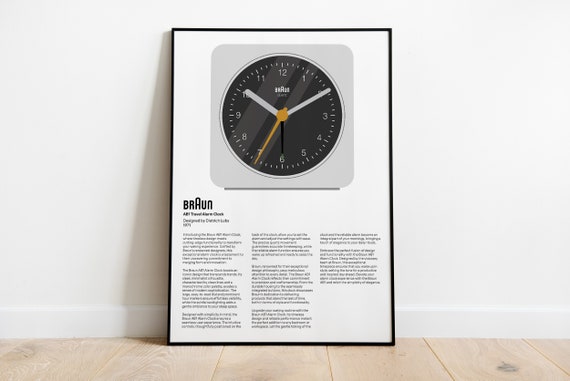 Braun Alarm Clock AB1 Design Poster, Braun Print, Braun Wall Art
