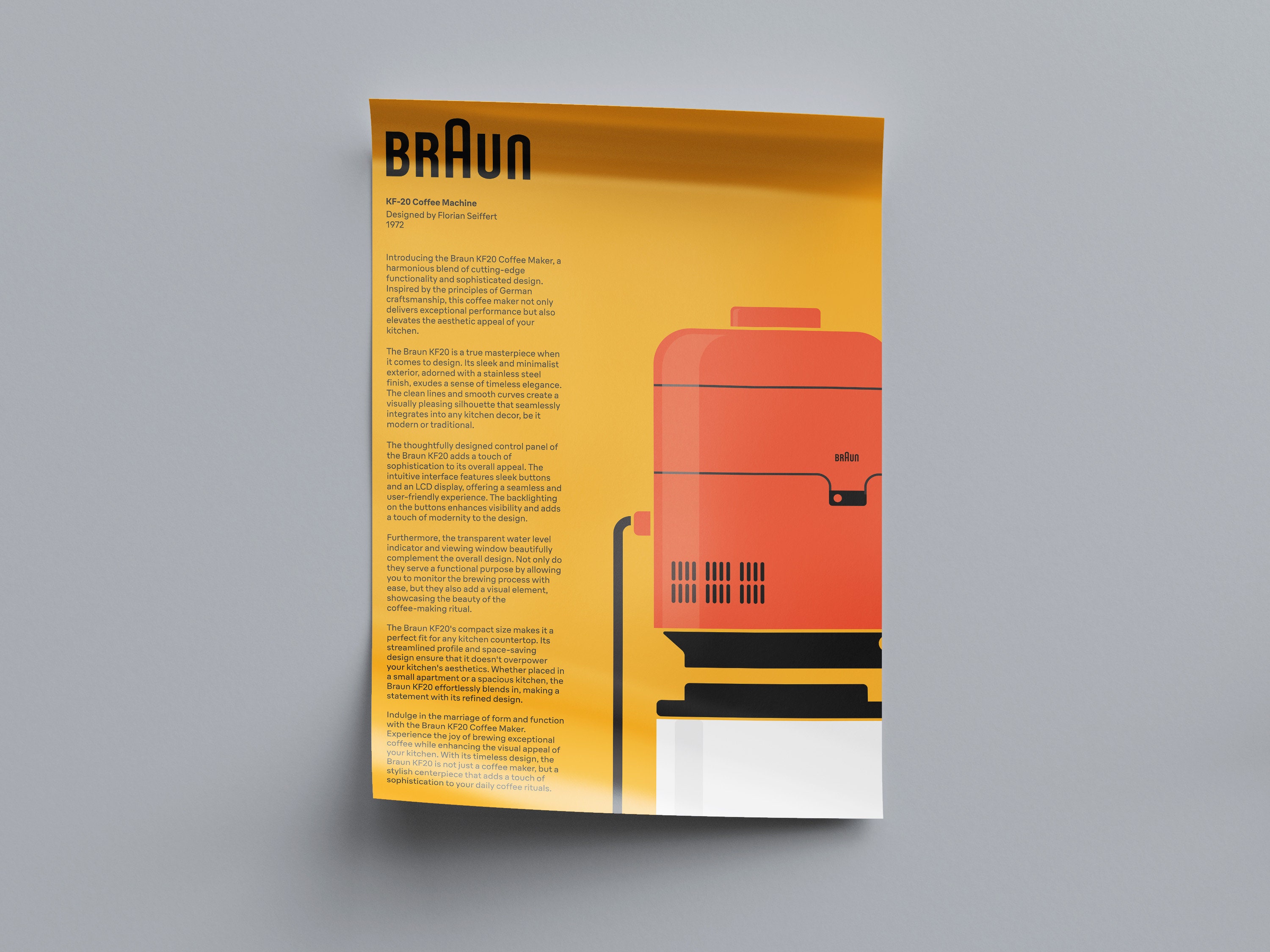 Braun Design Poster, Braun Printable Art, Bauhaus Wall Art