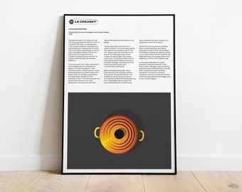 Le Creuset Oven Digital Poster, Braun Print, Braun Wall Art, Dieter Rams, Digital Download Prints, Monochromatic wall art, minimal