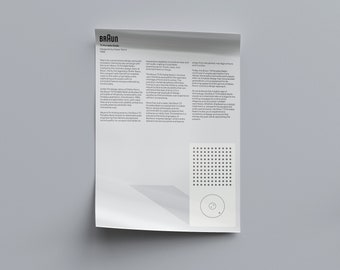 Grey Braun Exhibition Poster, Braun Print, Braun Wall Art, Braun Art Print, Digital Download Prints, Monochromatic wall art, minimal