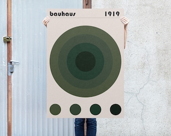 Bauhaus Design Poster, Bauhaus Printable Art, Bauhaus Wall Art, Bauhaus Art Print, Digital Download Prints, Monochromatic wall art, minimal