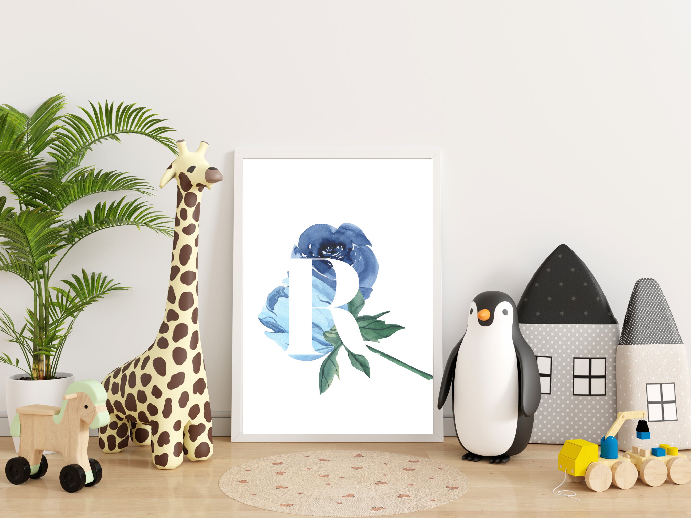 Letter R Printable Poster Floral Poster Sizes 8x10, 12x12, 11x17, 18x24 ...