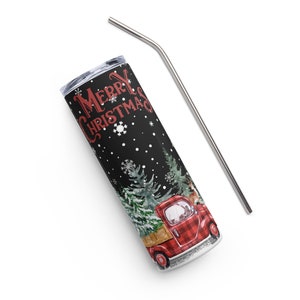 RED TRUCK Stainless steel tumbler