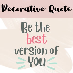 Bulletin Board Quote Printable- Be the Best Version of YOU