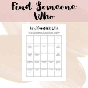 Find Someone Who...