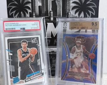 NBA Basketball Hot Pack- 10 Cards - Guaranteed Graded Card - Guaranteed Spurs Victor Wembanyama or Brunson Card - Hits - Rookies, Autographs