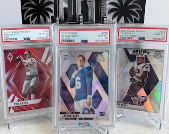 NFL Football QB Hot Packs - Guaranteed Brady Card - Guaranteed Jaxson Dart Rookie - 25 Football Cards - 2 Hits - Autos -Memorabilia - Graded
