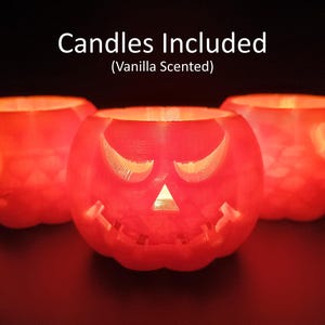 Jack O Lantern Tea Light, 3D Printed Halloween Decor, Spooky Atmosphere Ornament