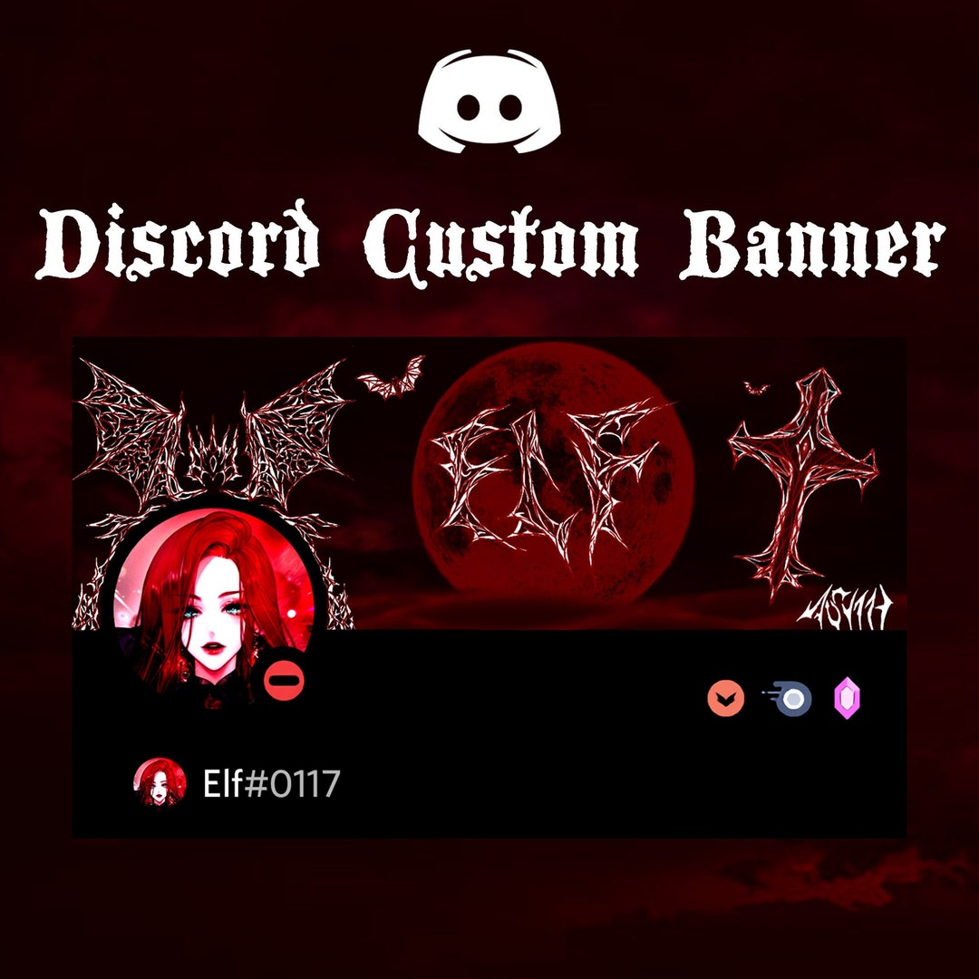 Red Vampire Custom&personalized Discord Banner 680x240 High Etsy
