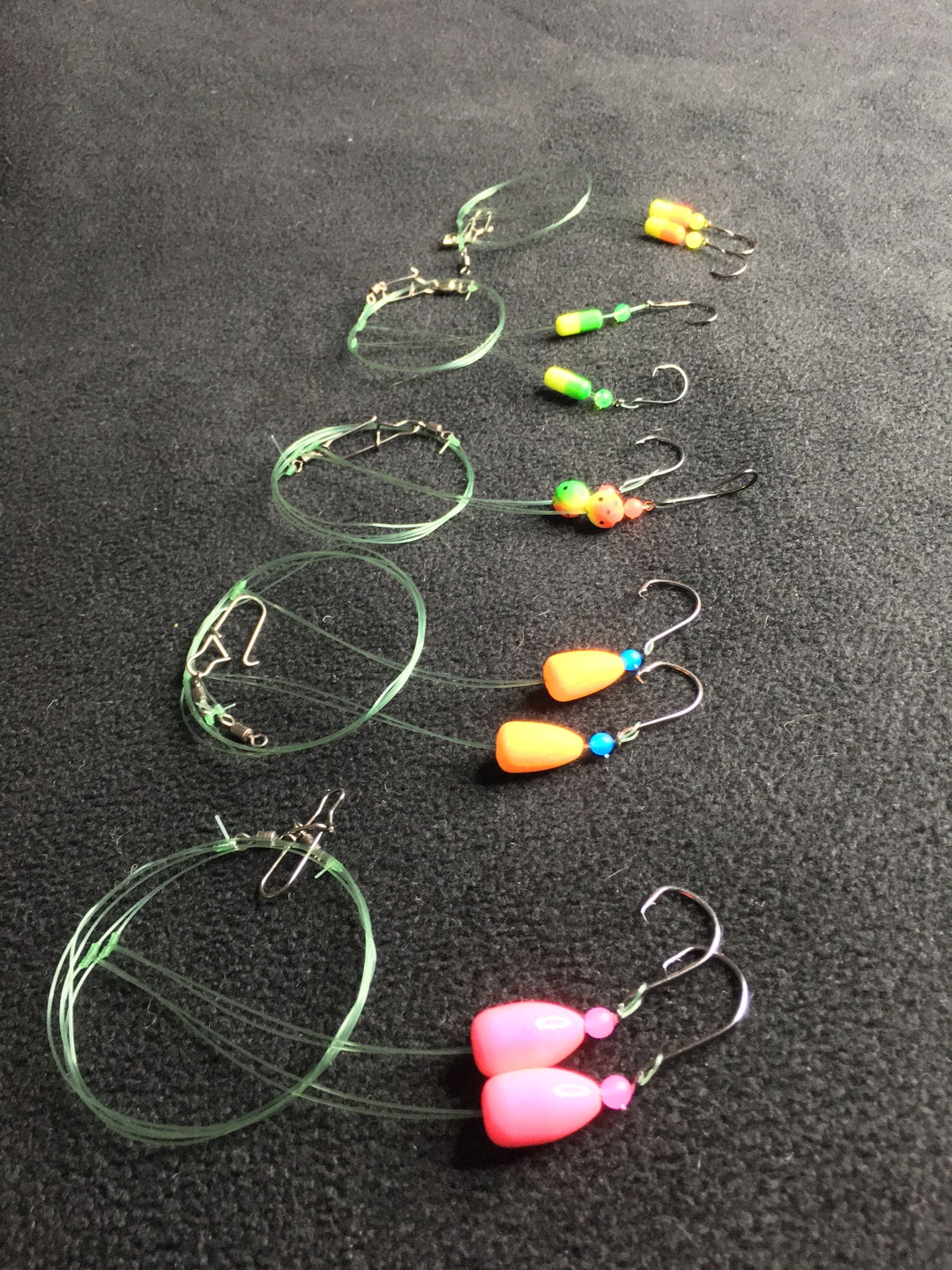 5 Pack Pompano Surf Fishing Rigs in 5 Colors/styles 20LB Etsy