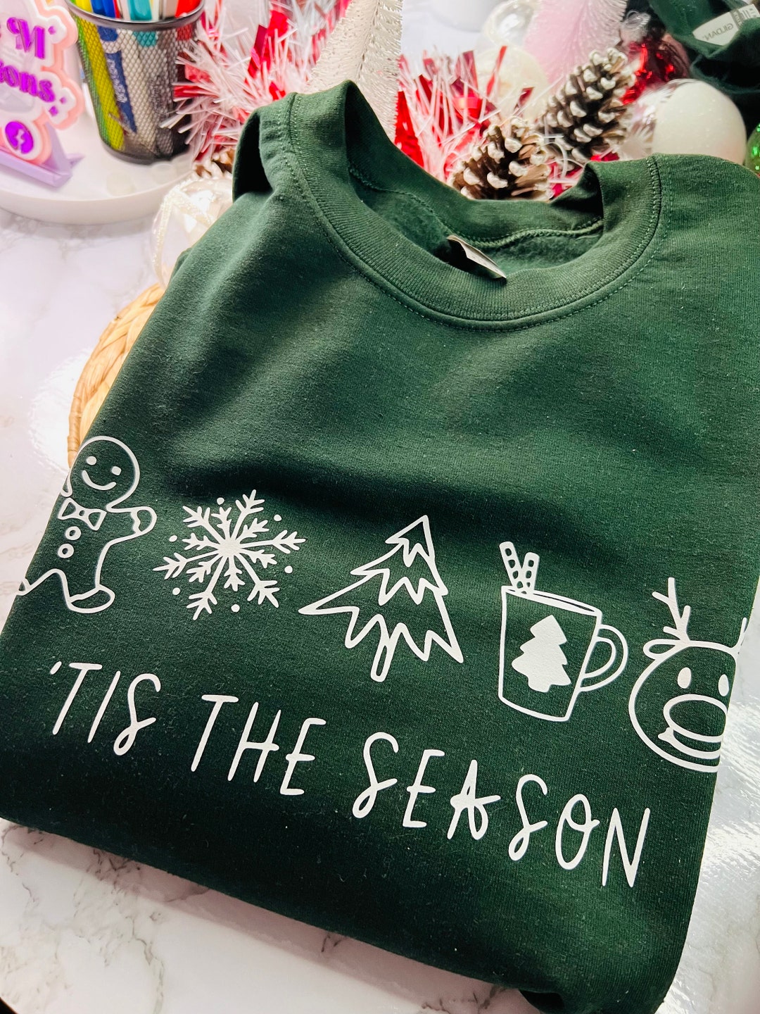 Tis the Season Crewneck Holiday Crewnecks Christmas Etsy