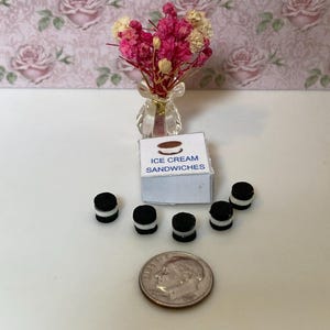1:12 /1 6 scale Ice cream sandwiches - realistic HANDCRAFTED dollhouse miniature food