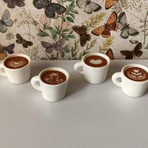 1:6 Scale 4 ct. Coffees - Dollhouse Miniature Drinks