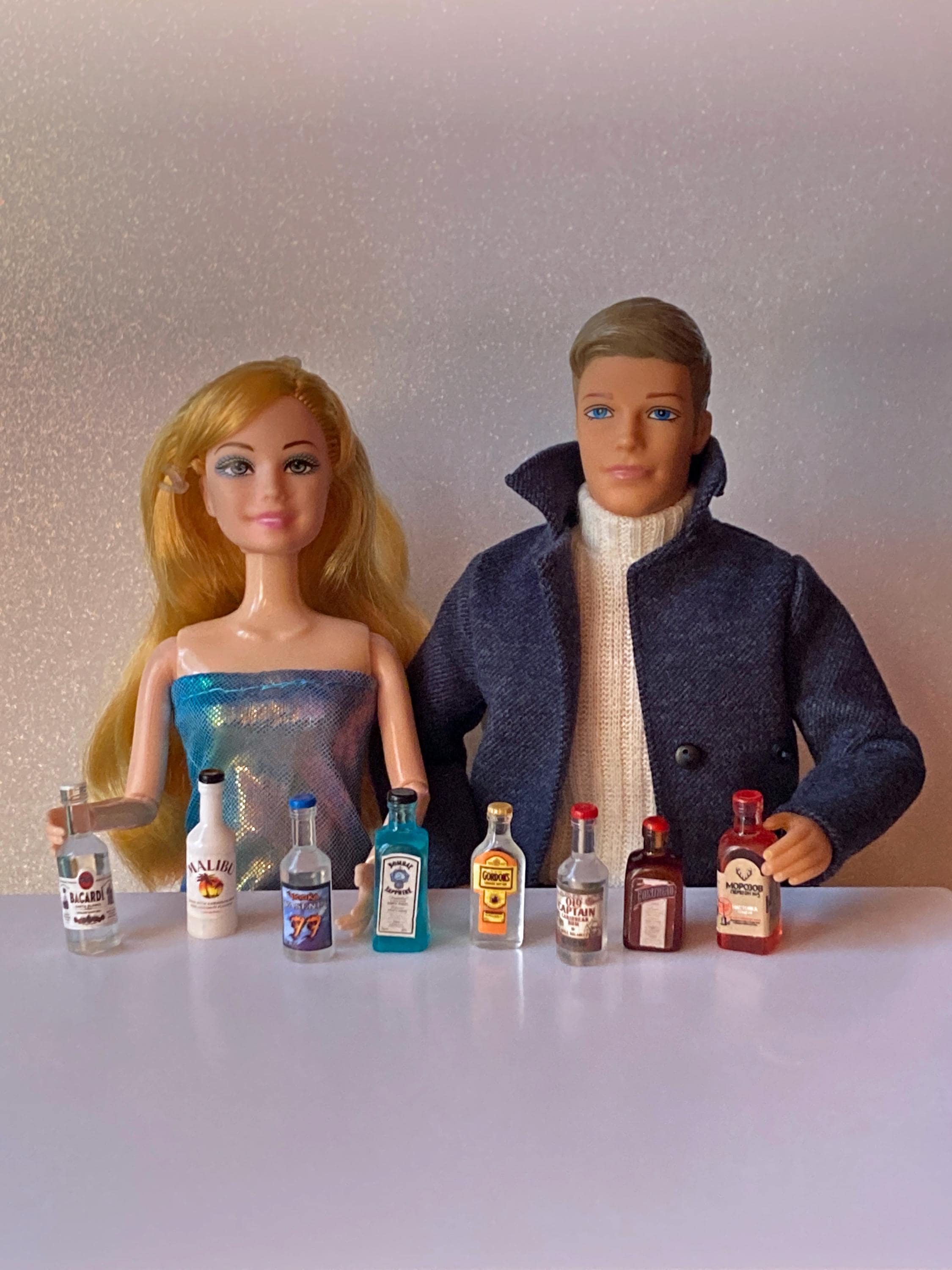 1:6 Scale Miniature 8 Ct. Liquor Bottles - Dollhouse Miniature