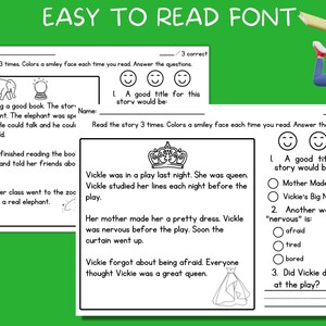 First Grade Reading Worksheets/comprehension Passages/homeschool ...