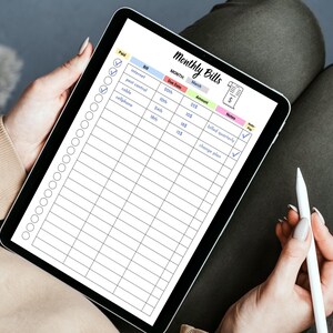 Editable Monthly Bill Tracker/monthly Bill Log/bill Planner/bill ...