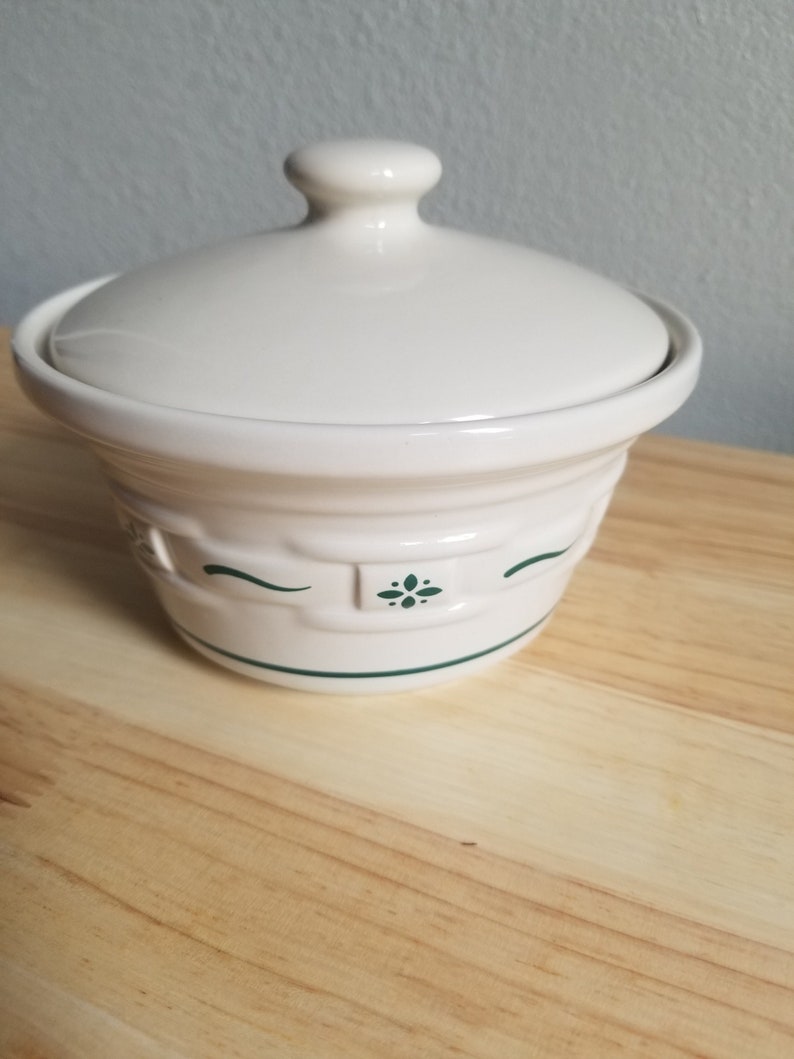 Longaberger Pottery Woven Traditions Heritage Green Butter Etsy