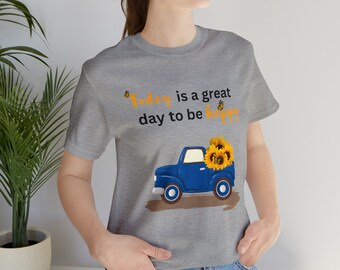 Sunflower Truck Graphic T-shirt: Unisex jersey med kort ärm