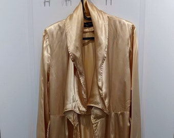 Vintage Yvonne Lamers Champagne Satin Robe
