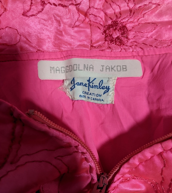 1960s Jane Kinley Vintage Bright Neon Pink Mini Dress Gem