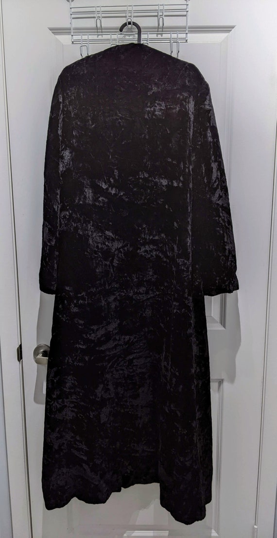 Vintage Crushed Velvet Robe Jacket, Matching Sash… - image 2