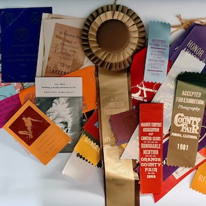 Vintage lintfotografie Award- en acceptatiekaarten, foto, camera, afbeelding, kleurendia
