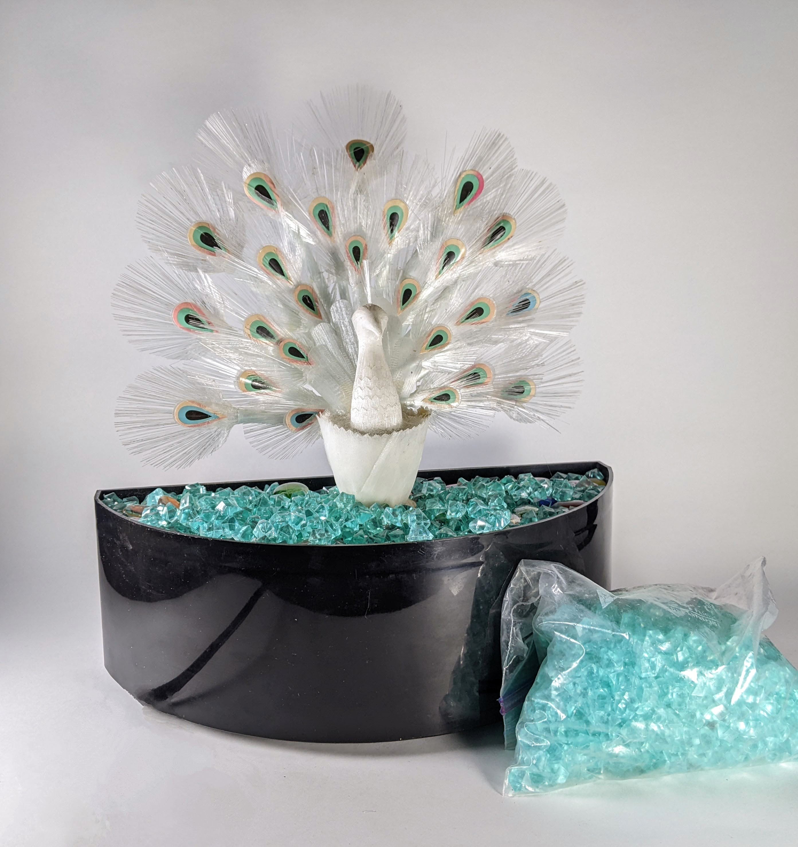 Fibre Optic Peacock Lamp 80s Color Changing Motion Lamp Etsy Canada