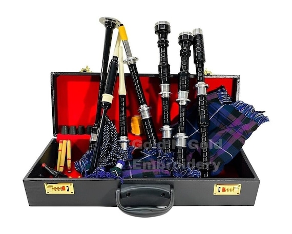 ミニ バグパイプセット チャンター リード 教本 ブラック