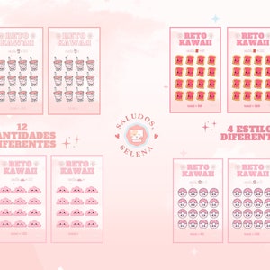 Printable Savings Challenge | Printable Savings Challenge in Spanish |  Digital Download |  Kawaii Challenge |  Savings Envelopes