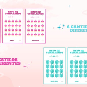 Printable Savings Challenge | Printable Savings Challenge in Spanish |  Digital Download |  Birthday Challenge |  Savings Envelopes