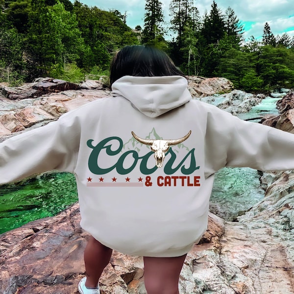 Boho Cow Skull Hoodie, Western Hoodie,Boho Skull Western Sweatshirt,Wild West Hoodie,Desert Vibes Hoodie,Country Girl Hoodie,Coors Hoodie