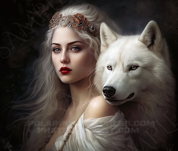 Princess and White Wolf Story - Digital Download 5000 X 4225