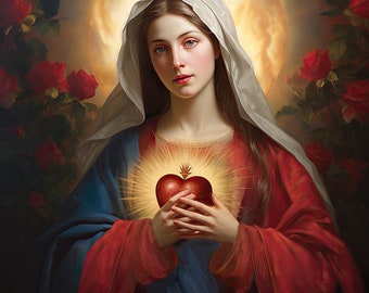 Immaculate Heart of Mary Digital Download 26 x 26