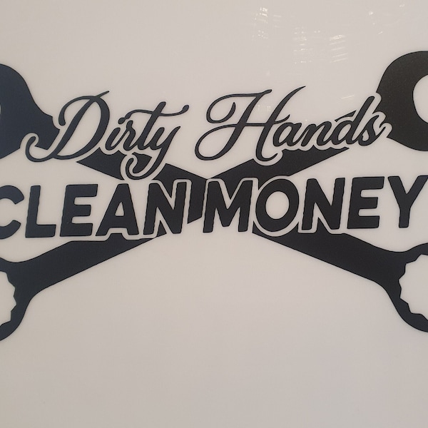 Dirty Hands Clean Money crossed spanners Digital files ONLY